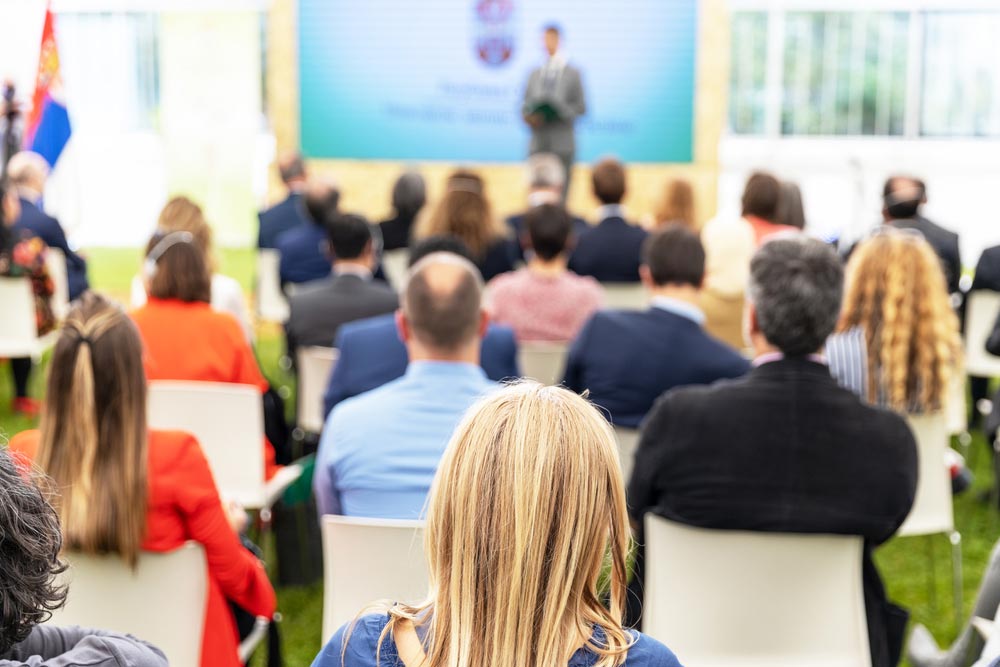 People at business conference