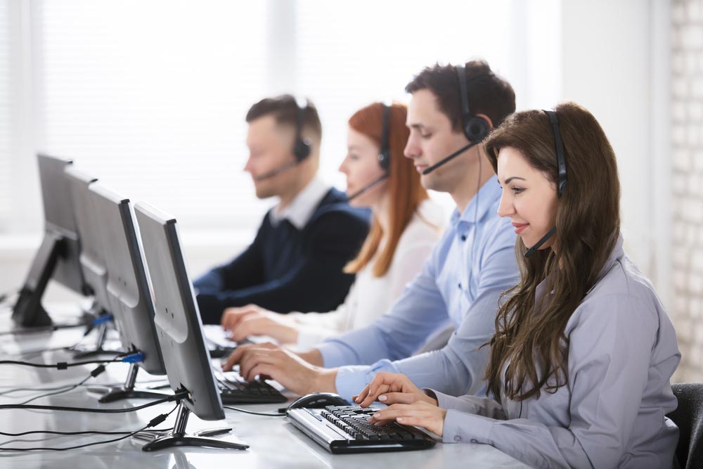 Team Of Young Customer Support Phone Operators